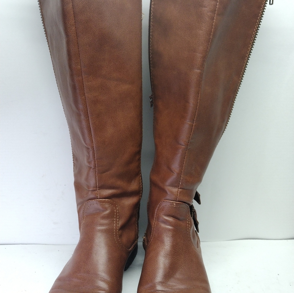 REPORT Knee High Vegan Leather Haris Boots l Size 7 l 16 Inch Shaft 15 Inch Circ - Picture 8 of 10